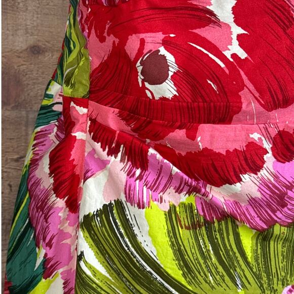 Nanette Lepore Dis Rose Tropical Floral Strapless Sheath Dress Size 10 - Picture 4 of 12